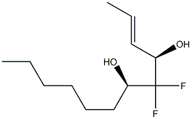 (2E,4R,6R)-5,5-Difluoro-2-dodecene-4,6-diol Structure