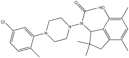  2,3-Dihydro-3-[[4-(5-chloro-2-methylphenyl)-1-piperazinyl]acetylamino]-2,2,5,7-tetramethyl-1H-inden-4-ol