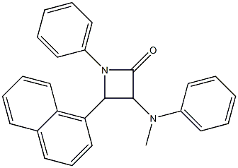 1-フェニル-3-(メチルフェニルアミノ)-4-(1-ナフチル)アゼチジン-2-オン 化学構造式