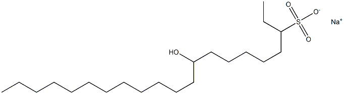 9-Hydroxyhenicosane-3-sulfonic acid sodium salt Struktur