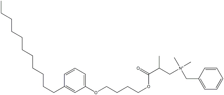 N,N-Dimethyl-N-benzyl-N-[2-[[4-(3-undecylphenyloxy)butyl]oxycarbonyl]propyl]aminium Structure