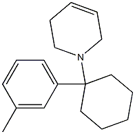 1,2,3,6-Tetrahydro-1-[1-[3-methylphenyl]cyclohexyl]pyridine 结构式