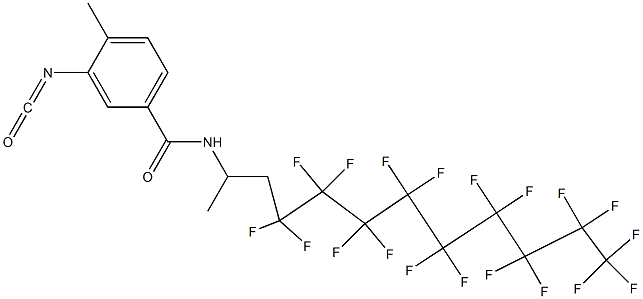 3-Isocyanato-4-methyl-N-[2-(nonadecafluorononyl)-1-methylethyl]benzamide Struktur