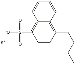 4-Butyl-1-naphthalenesulfonic acid potassium salt,,结构式