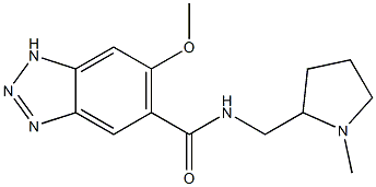 6-Methoxy-N-[(1-methylpyrrolidin-2-yl)methyl]-1H-benzotriazole-5-carboxamide Structure