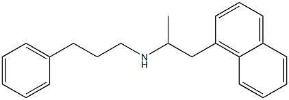 N-[1-Methyl-2-(1-naphthalenyl)ethyl]-3-phenylpropan-1-amine 结构式