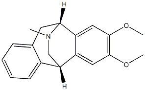 (5S,10R)-10,11-ジヒドロ-7,8-ジメトキシ-12-メチル-10,5-(イミノメタノ)-5H-ジベンゾ[a,d]シクロヘプテン 化学構造式