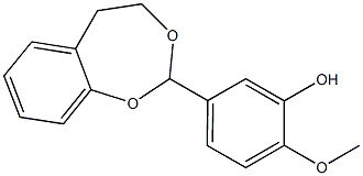 2-(3-Hydroxy-4-methoxyphenyl)-4,5-dihydro-1,3-benzodioxepin,,结构式