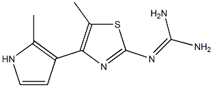 N-(Diaminomethylene)-4-(2-methyl-1H-pyrrole-3-yl)-5-methylthiazole-2-amine Struktur
