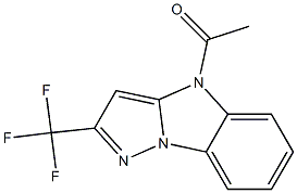 4-Acetyl-2-(trifluoromethyl)-4H-pyrazolo[1,5-a]benzimidazole Struktur