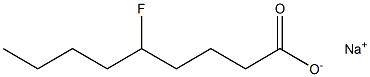 5-Fluoropelargonic acid sodium salt Structure