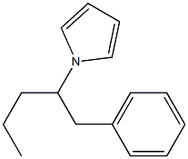 1-フェニル-2-(1H-ピロール-1-イル)ペンタン 化学構造式