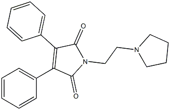 3,4-Diphenyl-1-[2-(pyrrolidin-1-yl)ethyl]-1H-pyrrole-2,5-dione Structure