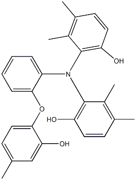 N,N-Bis(6-hydroxy-2,3-dimethylphenyl)-2-(2-hydroxy-4-methylphenoxy)benzenamine Structure