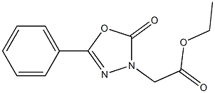 5-フェニル-2-オキソ-1,3,4-オキサジアゾール-3(2H)-酢酸エチル 化学構造式