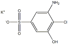 3-アミノ-4-クロロ-5-ヒドロキシベンゼンスルホン酸カリウム 化学構造式