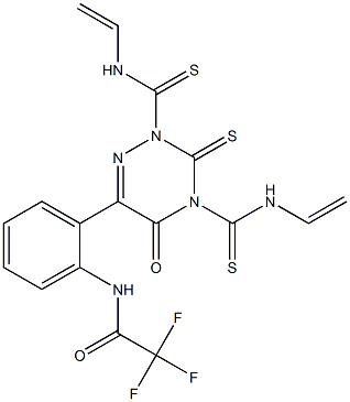 2,3-Dihydro-2,4-bis(ethenylthiocarbamoyl)-3-thioxo-6-[2-[(trifluoroacetyl)amino]phenyl]-1,2,4-triazin-5(4H)-one|