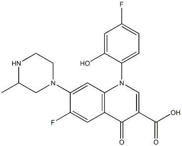 6-Fluoro-1-(4-fluoro-2-hydroxyphenyl)-7-(3-methylpiperazino)-1,4-dihydro-4-oxoquinoline-3-carboxylic acid