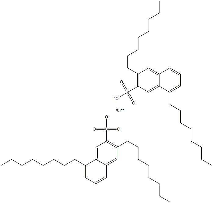 Bis(3,8-dioctyl-2-naphthalenesulfonic acid)barium salt,,结构式