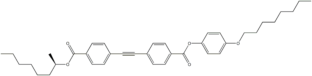 4-[[4-(4-Octyloxyphenoxycarbonyl)phenyl]ethynyl]benzoic acid (R)-1-methylheptyl ester Structure