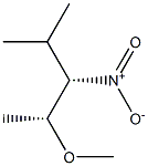 (2R,3S)-2-メトキシ-4-メチル-3-ニトロペンタン 化学構造式