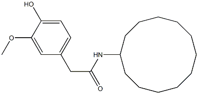 N-Cyclododecyl-4-hydroxy-3-methoxybenzeneacetamide Structure