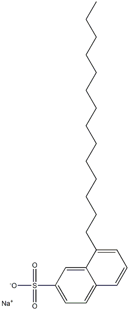 8-Tetradecyl-2-naphthalenesulfonic acid sodium salt Structure