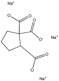 1,1,2-Cyclopentanetricarboxylic acid trisodium salt,,结构式