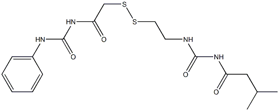  1-(3-Methylbutyryl)-3-[2-[[(3-phenylureido)carbonylmethyl]dithio]ethyl]urea