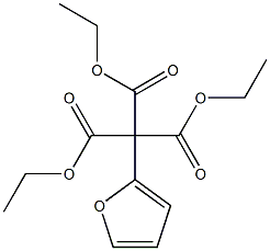 Furan-2-ylmethanetricarboxylic acid triethyl ester Struktur