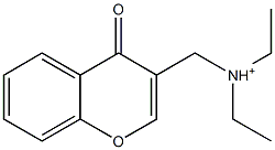 3-[(Diethylammonio)methyl]-4H-1-benzopyran-4-one Structure