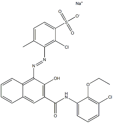  2-Chloro-4-methyl-3-[[3-[[(3-chloro-2-ethoxyphenyl)amino]carbonyl]-2-hydroxy-1-naphtyl]azo]benzenesulfonic acid sodium salt