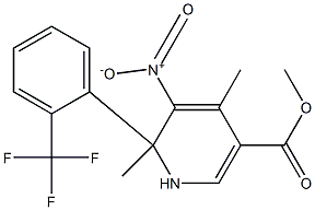 2-[2-(Trifluoromethyl)phenyl]-2,4-dimethyl-3-nitro-1,2-dihydropyridine-5-carboxylic acid methyl ester