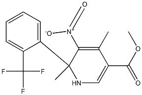  2-[2-(Trifluoromethyl)phenyl]-2,4-dimethyl-3-nitro-1,2-dihydropyridine-5-carboxylic acid methyl ester