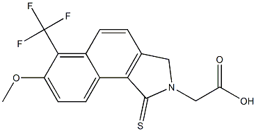 2,3-Dihydro-6-trifluoromethyl-7-methoxy-1-thioxo-1H-benz[e]isoindole-2-acetic acid