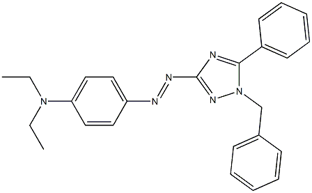 1-Benzyl-3-[p-(diethylamino)phenylazo]-5-phenyl-1H-1,2,4-triazole Struktur