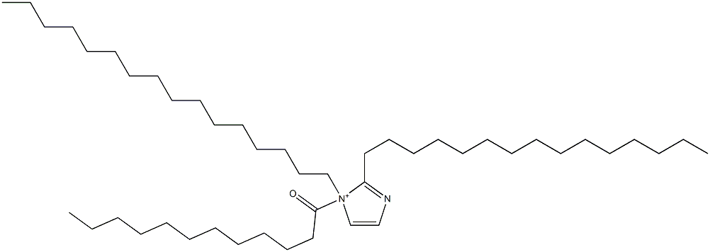 1-Hexadecyl-1-dodecanoyl-2-pentadecyl-1H-imidazol-1-ium 结构式
