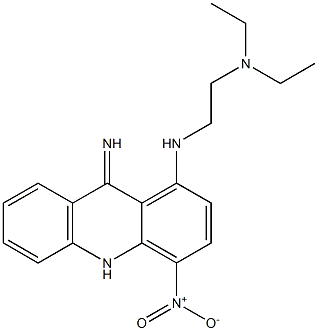 9,10-Dihydro-9-imino-4-nitro-N-[2-(diethylamino)ethyl]acridin-1-amine Struktur