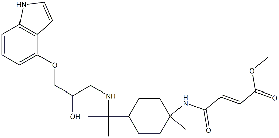 4-[2-Hydroxy-3-[[1-[[(2E)-1,4-dioxo-4-methoxy-2-butenyl]amino]-p-menthan-8-yl]amino]propoxy]-1H-indole