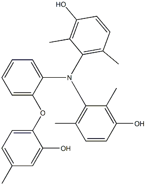 N,N-Bis(3-hydroxy-2,6-dimethylphenyl)-2-(2-hydroxy-4-methylphenoxy)benzenamine Structure