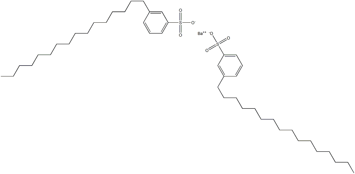 ビス(3-ヘキサデシルベンゼンスルホン酸)バリウム 化学構造式