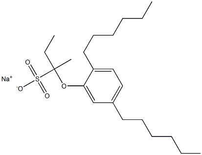 2-(2,5-Dihexylphenoxy)butane-2-sulfonic acid sodium salt Structure