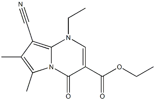 1-Ethyl-4-oxo-6-methyl-7-methyl-8-cyano-1,4-dihydropyrrolo[1,2-a]pyrimidine-3-carboxylic acid ethyl ester Structure