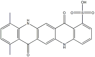 5,7,12,14-Tetrahydro-8,11-dimethyl-7,14-dioxoquino[2,3-b]acridine-1-sulfonic acid Structure