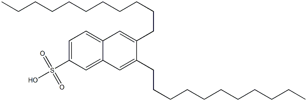 6,7-ジウンデシル-2-ナフタレンスルホン酸 化学構造式