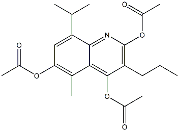 8-Isopropyl-5-methyl-3-propylquinoline-2,4,6-triol triacetate|