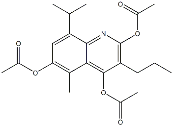 8-Isopropyl-5-methyl-3-propylquinoline-2,4,6-triol triacetate