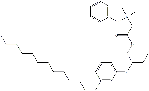 N,N-Dimethyl-N-benzyl-N-[1-[[2-(3-tridecylphenyloxy)butyl]oxycarbonyl]ethyl]aminium Struktur