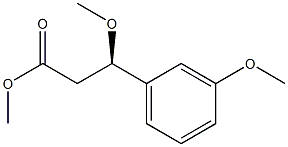 [R,(+)]-3-Methoxy-3-(m-methoxyphenyl)propionic acid methyl ester 结构式