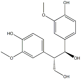 (2S,3S)-2,3-Bis(3-methoxy-4-hydroxyphenyl)-1,3-propanediol Structure
